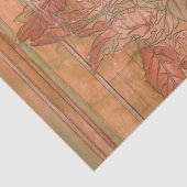 除去されたモダン背景のオレンジ色のフローラプリント 薄葉紙 (詳細)