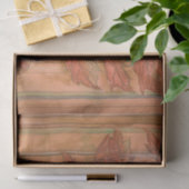 除去されたモダン背景のオレンジ色のフローラプリント 薄葉紙 (ギフト)