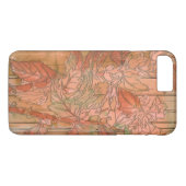 除去されたモダン背景のオレンジ色のフローラプリント Case-Mate iPhoneケース (裏面(横))