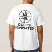 除去される遅れの先尾翼CLUB-DUCKS Tシャツ (裏面)