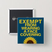 除外顔カバーひまわりバッジボタン 缶バッジ (正面&裏面)