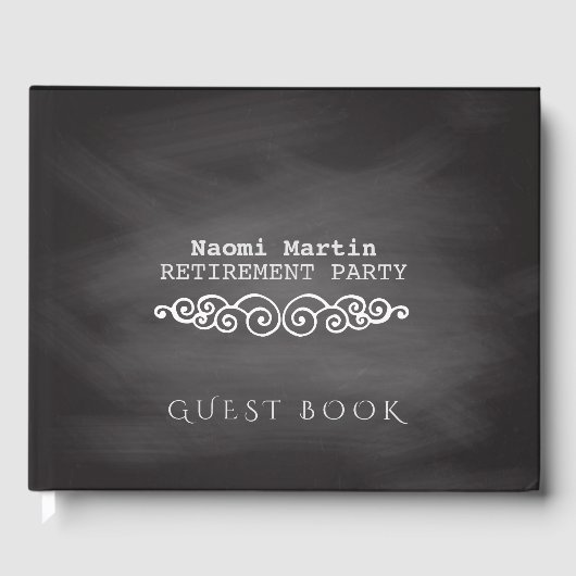 除素朴職パーティー | ヴィンテージ黒板 ゲストブック (正面)