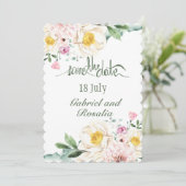 除草の日付を緑と黄色で保存 案内状 (スタンド正面)