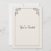 除草エレガント日を保存 招待状 (裏面)