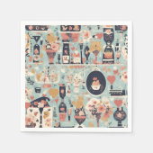 除草クラシックアートナプキン スタンダードカクテルナプキン (正面)