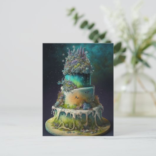 除草ケーキ ポストカード (スタンド正面)