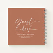 除草ゲストブックテラコッタミニマルモダン ノートブック (裏面)