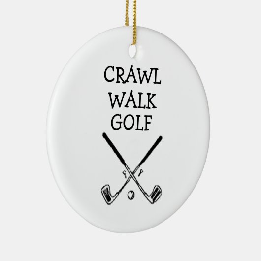 除行の歩行のゴルフゴルファーのゴルフをするベビーのオーナメント セラミックオーナメント (右)