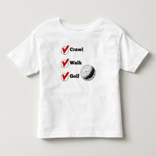 除行の歩行のゴルフ トドラーTシャツ