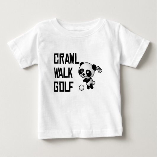 除行の歩行のゴルフ ベビーTシャツ (正面)