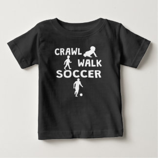 除行の歩行のサッカー ベビーTシャツ