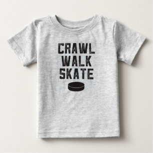 除行の歩行のスケートのアイスホッケーのベビーのTシャツのギフト ベビーTシャツ