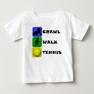 除行の歩行のテニス ベビーTシャツ