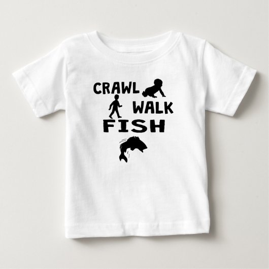 除行の歩行の魚 ベビーTシャツ (正面)