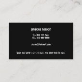 除雪の名刺 名刺 (裏面)