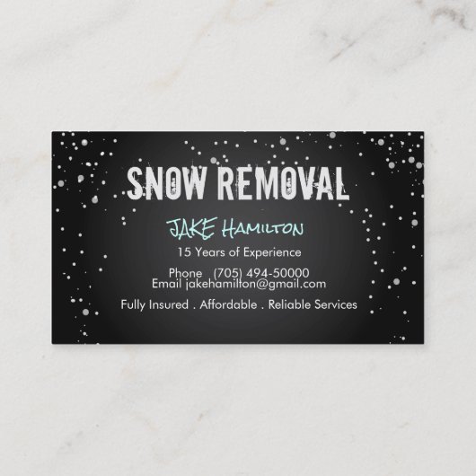 除雪の名刺 名刺 (裏面)