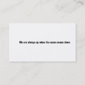 除雪の名刺 名刺 (裏面)