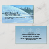 除雪のSnowplowingのシャベルで掘るサービス 名刺 (正面/裏面)