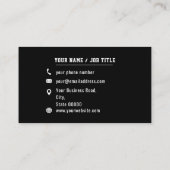 除雪サービス雪黒白 名刺 (裏面)