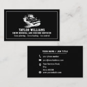 除雪サービス雪黒白 名刺 (正面/裏面)