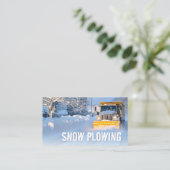 除雪サービス トラック 写真 名刺 (スタンド正面)
