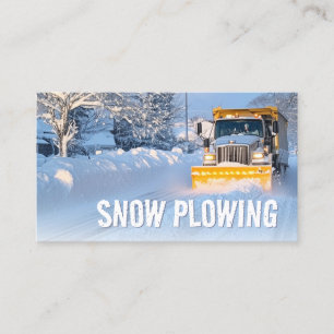 除雪サービス トラック 写真 名刺