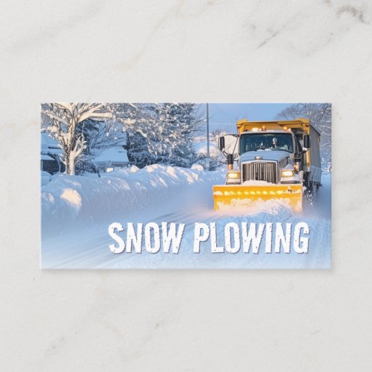 除雪サービス トラック 写真 名刺 (正面)
