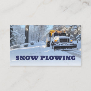 除雪サービス トラック 写真 名刺