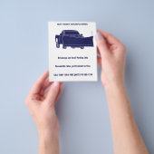 除雪トラックのフロントに除雪装置付きのトラック チラシ (手)