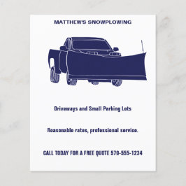 除雪トラックのフロントに除雪装置付きのトラック チラシ