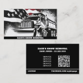 *~*除雪トラック国旗の赤白青AP74 名刺 (正面/裏面)