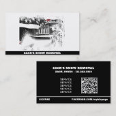 *~*除雪トラック抽象芸術フラグAP74 名刺 (正面/裏面)