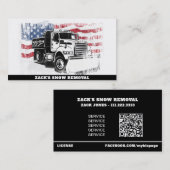 *~*除雪トラックAP74フラグ赤白青 名刺 (正面/裏面)