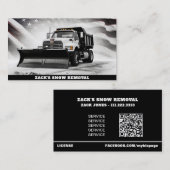 *~*除雪トラックAP74米国国旗の白黒 名刺 (正面/裏面)