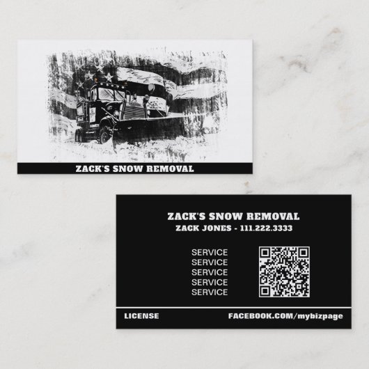 *~*除雪トラックAP74 グランジ 名刺 (正面/裏面)