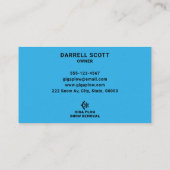 除雪フロー及びスノーフレーク・グラフィック 名刺 (裏面)