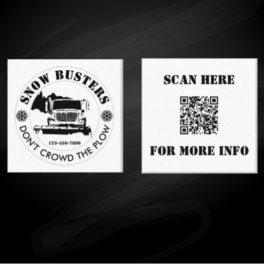 除雪事業ロゴを追加カスタムする スクエア名刺