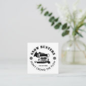 除雪事業ロゴを追加カスタムする スクエア名刺 (スタンド正面)