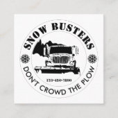 除雪事業ロゴを追加カスタムする スクエア名刺 (正面)