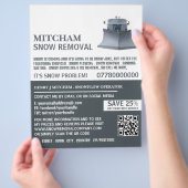 除雪会社広告の チラシ (手)