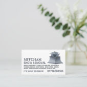 除雪会社広告の 名刺 (スタンド正面)