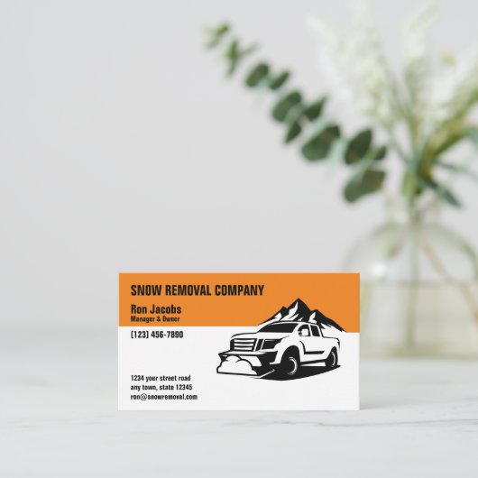 除雪会社 名刺 (スタンド正面)
