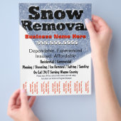 除雪作業 ご案内チラシ テンプレート チラシ (手)