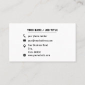 除雪及び除雪サービス白黒 名刺 (裏面)