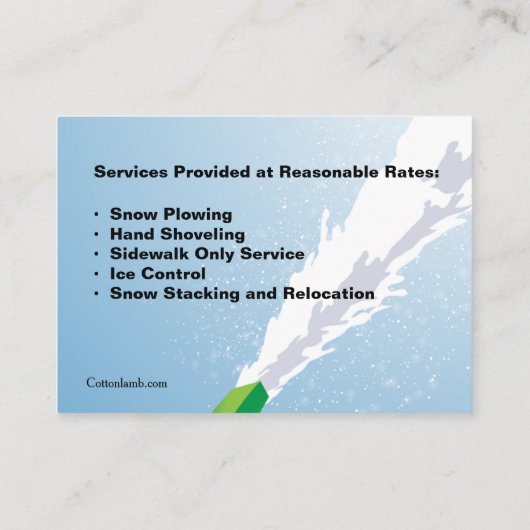 除雪名刺 名刺 (裏面)