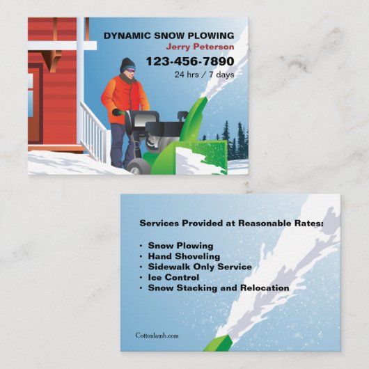 除雪名刺 名刺 (正面/裏面)