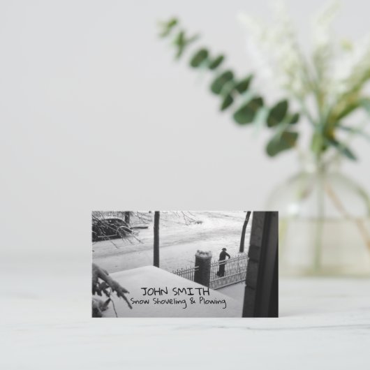 除雪業者 名刺 (スタンド正面)