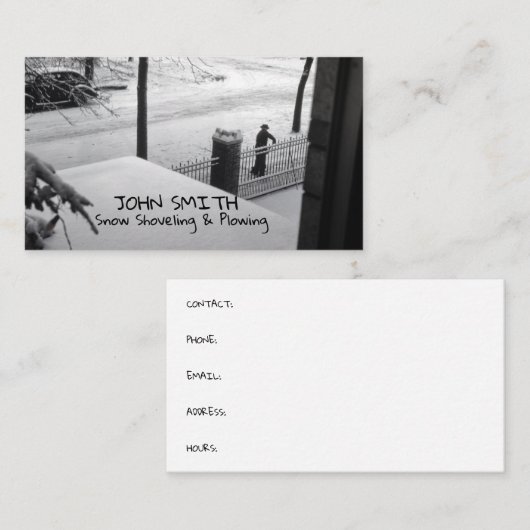 除雪業者 名刺 (正面/裏面)