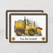 除雪機の建築はパーティの招待状をからかいます 招待状 (正面/裏面)