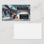 除雪機を押す人 名刺 (正面/裏面)